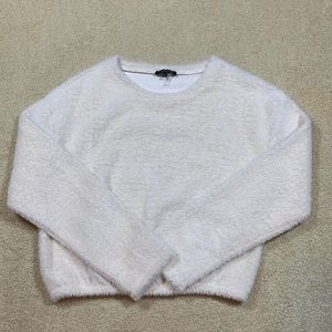 1 STATE Sweater M Cream off white Crop elastic waistband women Medium